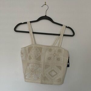 White embroidered top